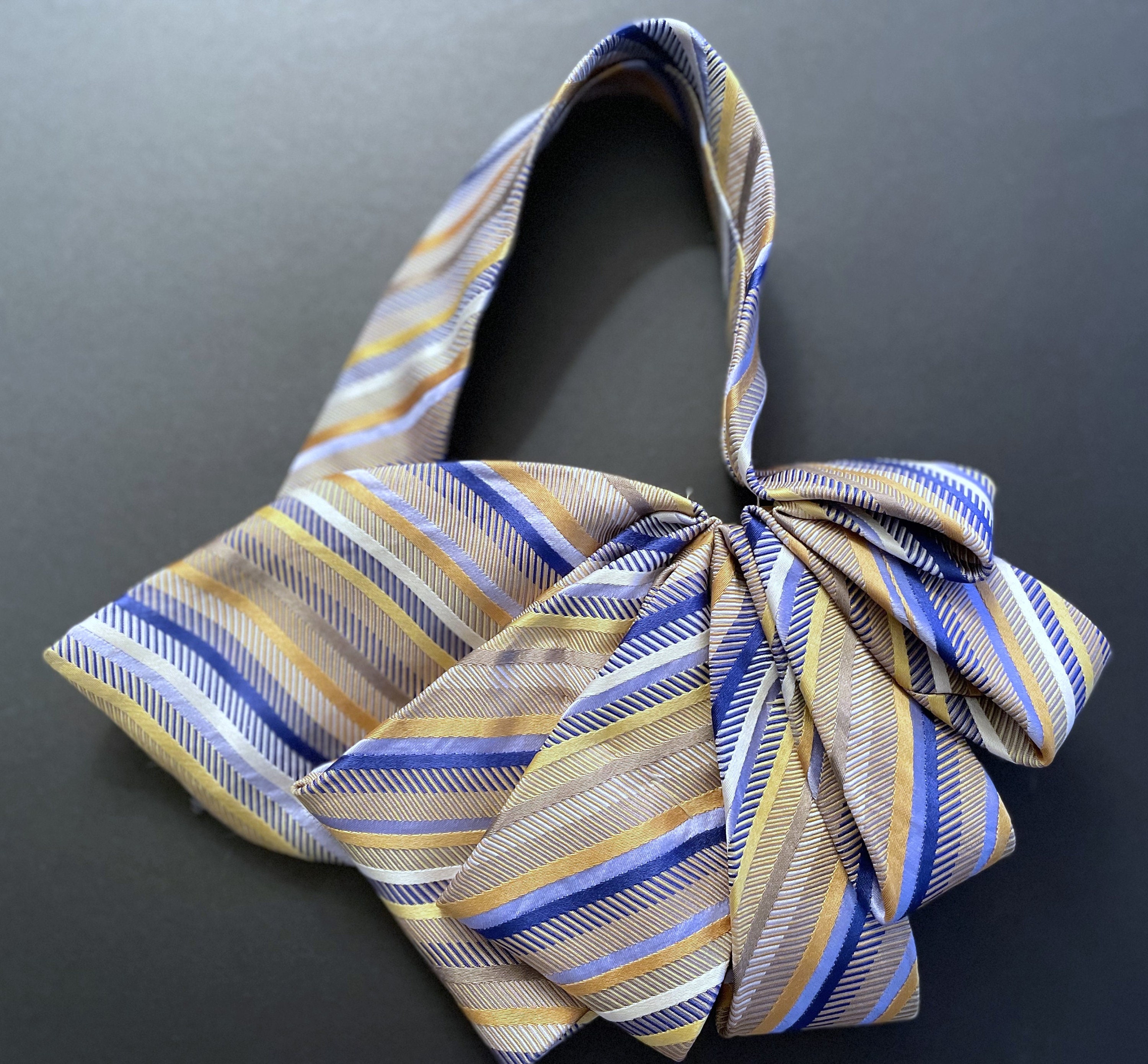 Beige & Yellow Women's Necktie Scarf Necktie Lady Etsy