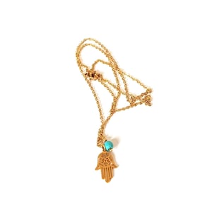 Khamsa Halskette, Halskette Khamsa, Goldkette, Hamsa Halskette, Fatima Halskette, ethnische Halskette, Fatima Hand Halskette, Khamsa Schmuck, Hamsa