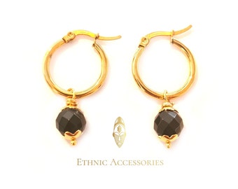 Ogri ai earrings, Surinamese earrings, onyx earrings, evil eye earrings, Surinamese jewelry, bead earrings, ogri ai jewelry, onyx, ogri ai