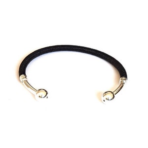 Macrame bracelet, cuff, slave bracelet, Surinam bracelet, bracelet, silver bracelet, black bracelet, macramé, cuff bracelet, black jewelry