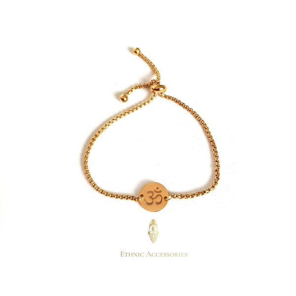 Omkar, Omkar Bracelet, Ohm Bracelet, Aum Bracelet, Gold Bracelet, Indian Bracelet, Yoga Bracelet, Asian Bracelet, Indian Jewelry, India
