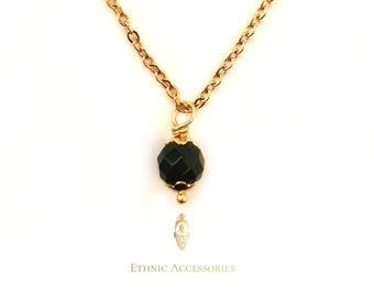 Ogri ai necklace, Surinamese necklace, boto keti, onyx necklace, evil eye necklace, Surinamese jewelry, bead necklace, ogri ai jewelry, onyx