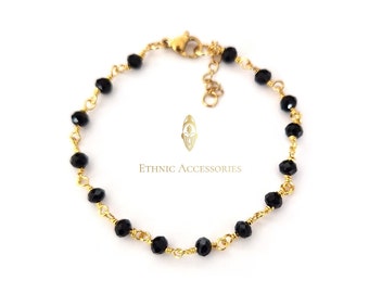 Ogri ai bracelet, Surinam bracelet, black beaded bracelet, evil eye bracelet, Surinam jewelry, black bracelet, ogri ai, Sranan bracelet