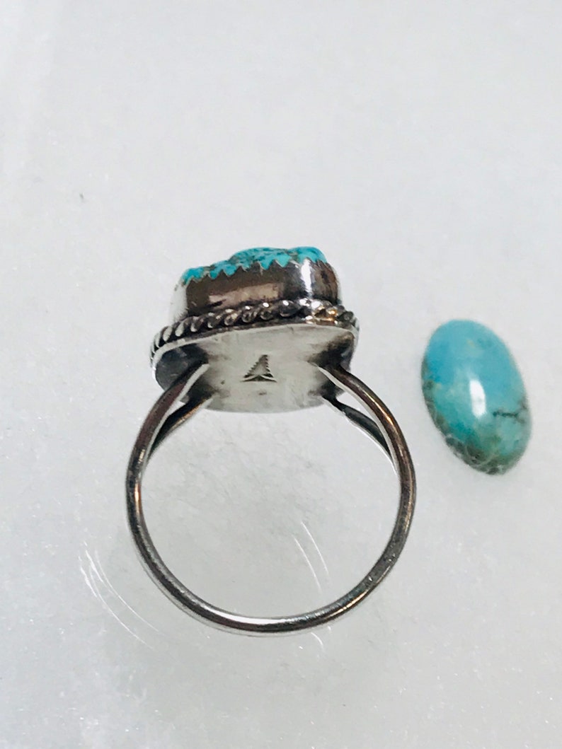 Natural Turquoise Gemstone 925 Sterling Silver Ring Size 6 Fast Free Shipping!