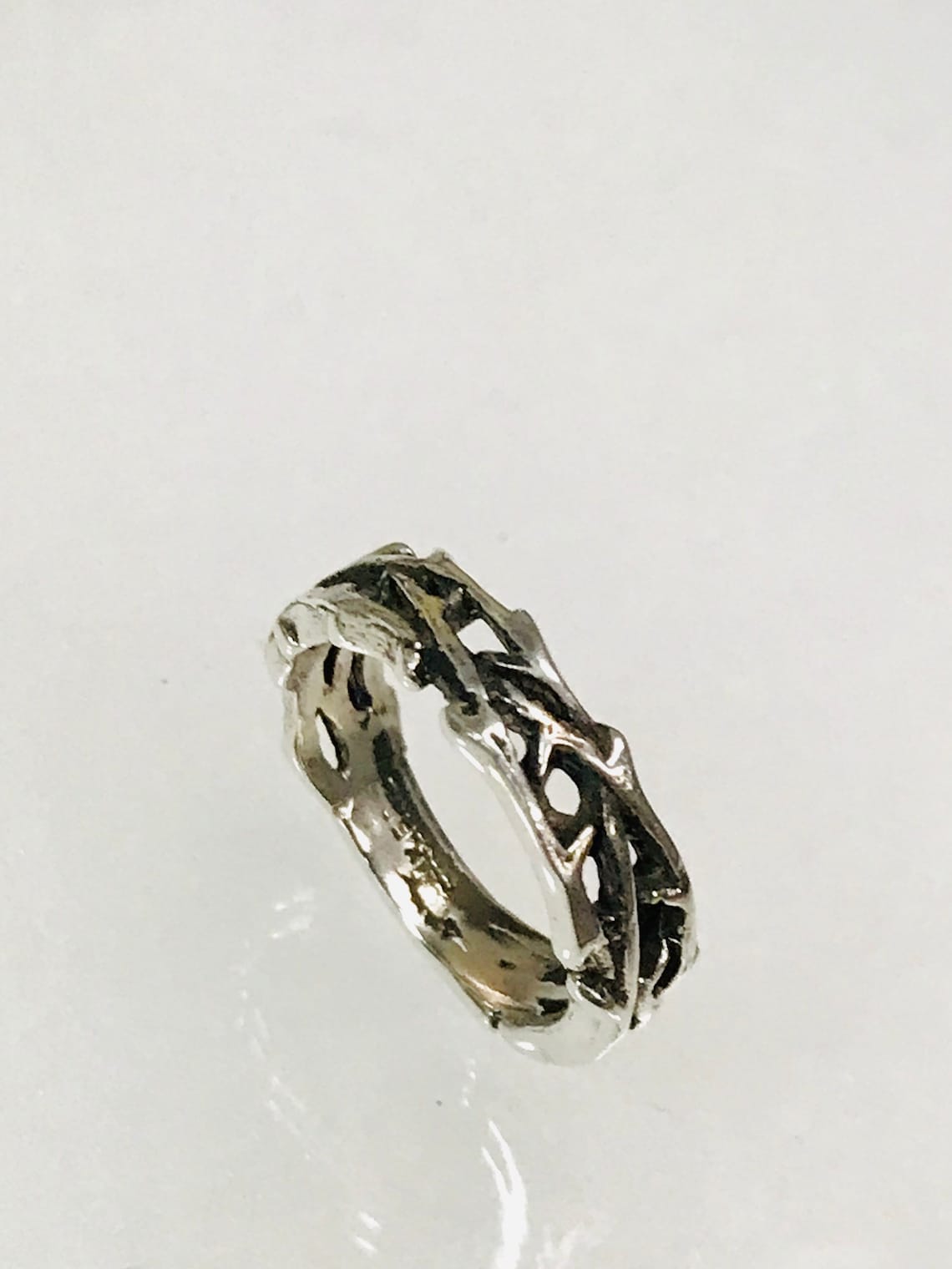 Brand New Sterling Silver Crown of Thorns Ring Size 5.25 Fast Etsy