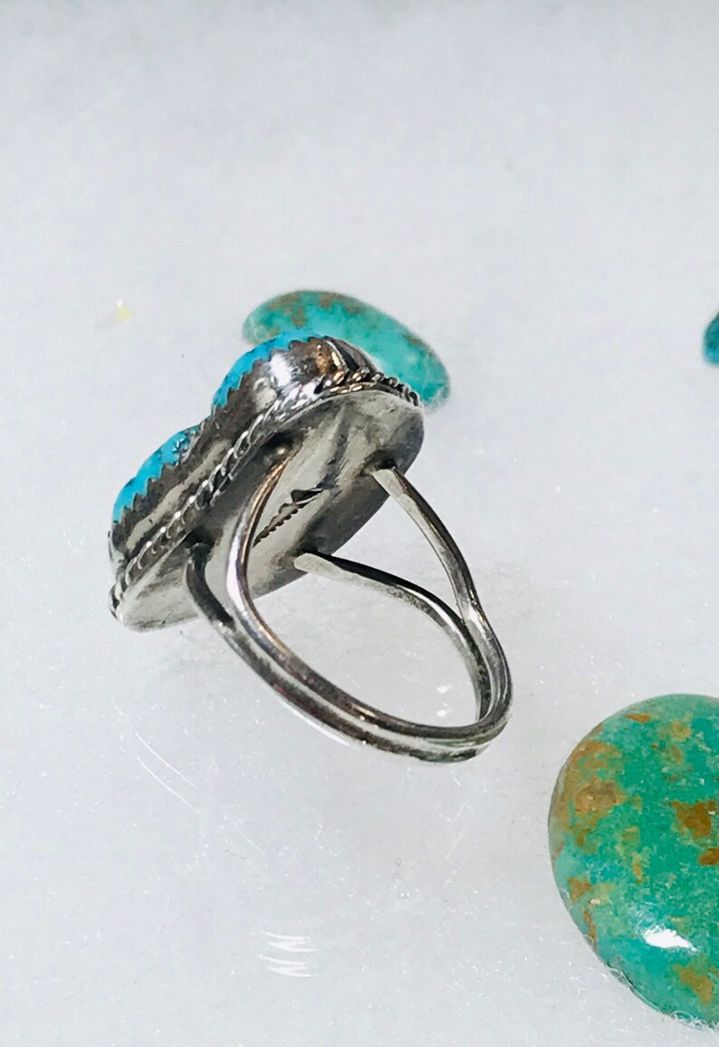 Natural Turquoise Gemstone 925 Sterling Silver Ring Size 6 Fast Free Shipping!