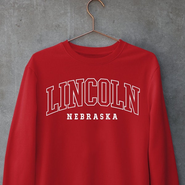 Lincoln Nebraska | Roter College Style, Rundhalsfleece