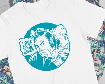 Elon Love is the Answer Tshirt | Elon Tshirt, Koszulka Spacex, Rogan, Koszulka kosmiczna Tesla galaxy engineering rockets