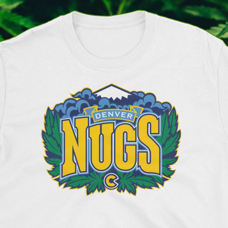 Denver "Nugs" T-Shirt | Stoner Tee | Cannabis Apparel | Basketball Shirt, Denver, Colorado