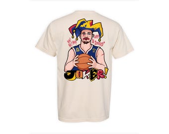 Koszulka Denver Joker | Zabawna koszulka | Koszulka do koszykówki, Koszulka Denver, Koszulka Jokic, Nugs