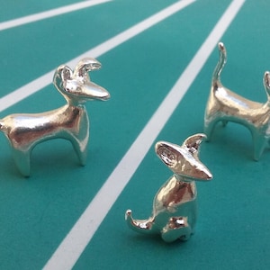 Sterling Silver Cat, Standing Dog, or Sitting Dog Sculpture