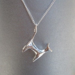 Sterling Silver Cat pendant with 20 inch silver plated chain