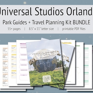 Universal Studios Orlando Park Guides + Travel Planning Kit BUNDLE - Vacation Planning, Universal Planning, Printable PDF