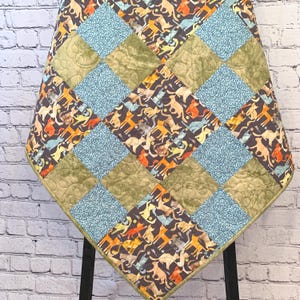 Handmade Cat Quilt: Patchwork Table or Lap Quilt, Wall Art