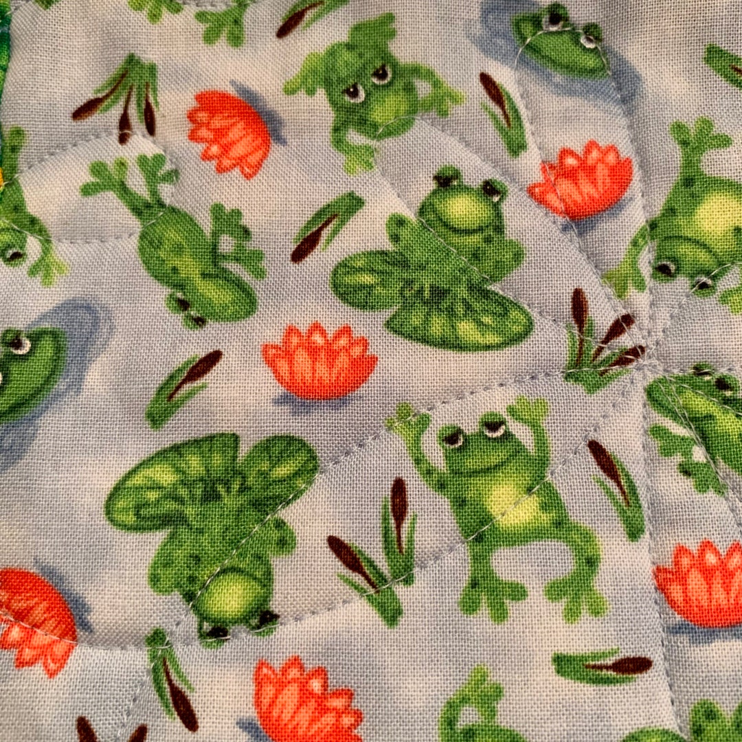 Handmade Quilt Frogs and Lily Pads Baby Quilt Baby Boy Etsy