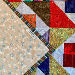 Handmade Scrappy Patchwork Throw Quilt: Colorful Modern Blanket - Etsy