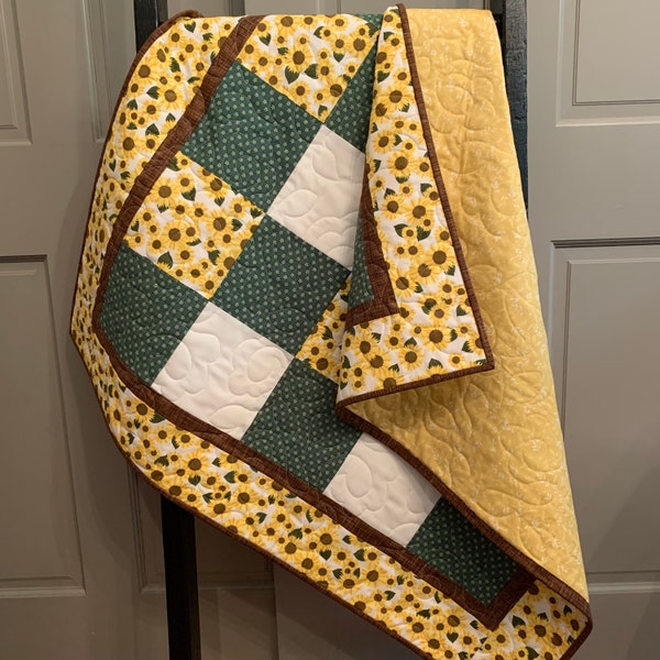 Sunflower Quilt Etsy