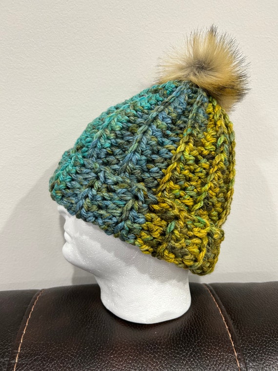 Chunky Snowboard Hat/beanie With Removable Pom Pom  display picture 1