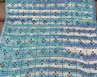 Call the Midwife Crochet Baby Blanket - Blue Raspberry