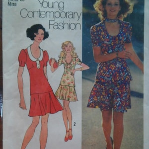 1970s Vintage Sewing Patterns Dresses Halters (original paper pattern)