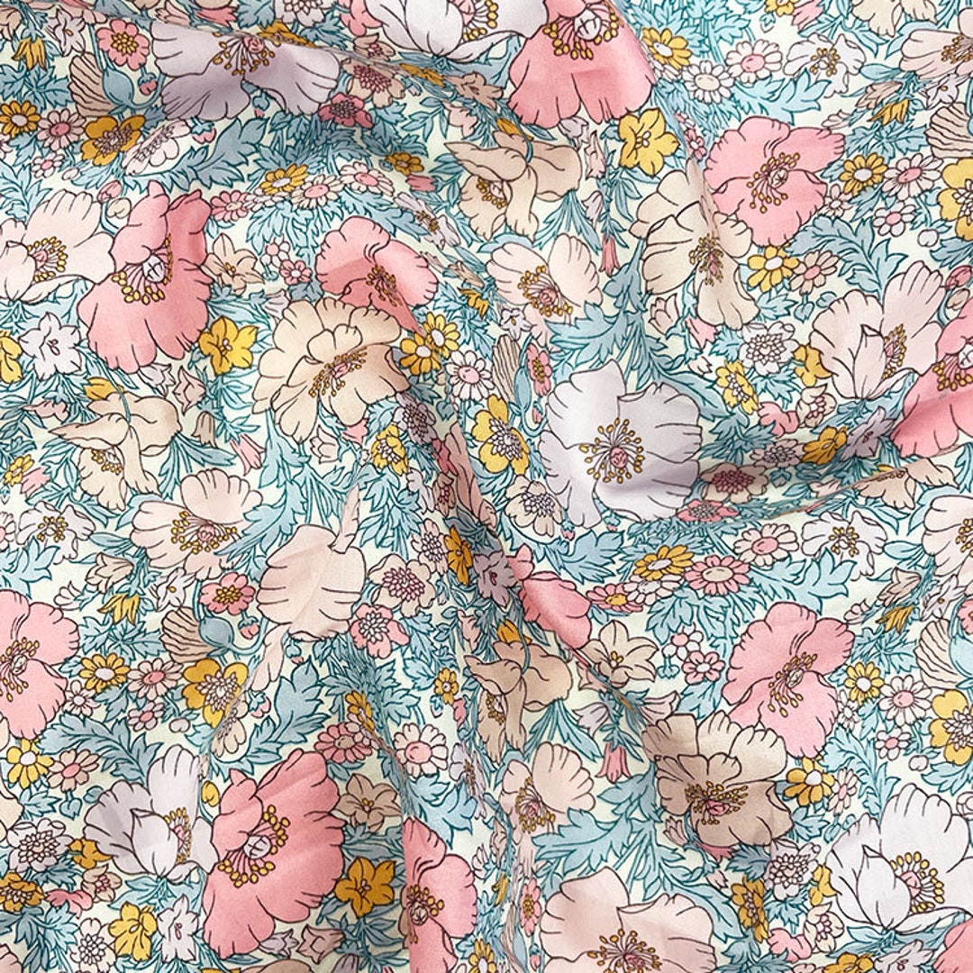 MEADOW SONG PINK Liberty Tana Lawn® Fabric Remnants Bundle - Etsy