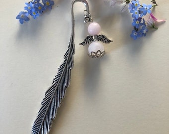 Rose Quartz Angel Bookmark