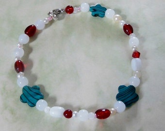 Armband "Flowery Glass Bead Dream"