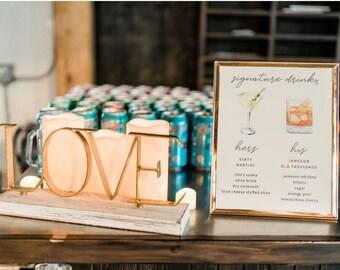 Signature Drink Sign