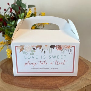 Personalized Dessert Boxes: Bridal Shower & Wedding Favor