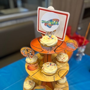 Space Jam Cupcake Toppers: TuneSquad Party Decor (Digital Download)