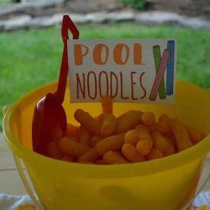 Pool Party Food Labels