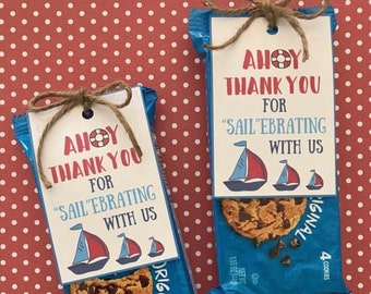 Ahoy Favor Labels & Party Signs