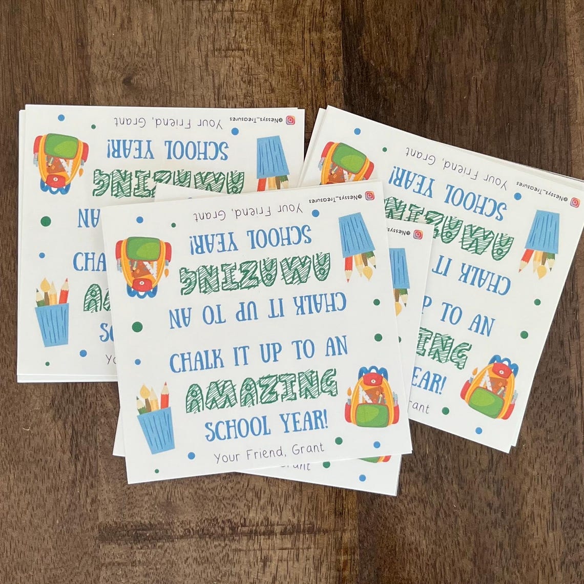 Personalized Chalk Class Gifts: End of Year, School Kids (bags and ...