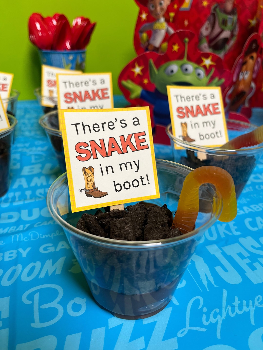 Toy Story Desserts/dessert Tables/snake in My Boot Labels Etsy
