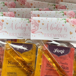 Tea Party Favor Labels & Cello Bags: Baby Shower Tea Time