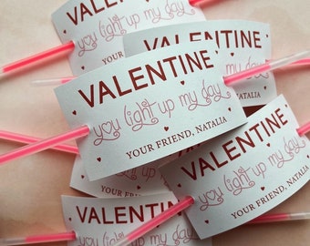 Valentines Day Class Gifts / Happy Valentines Day / Kids Valentines Gifts / Glow sticks