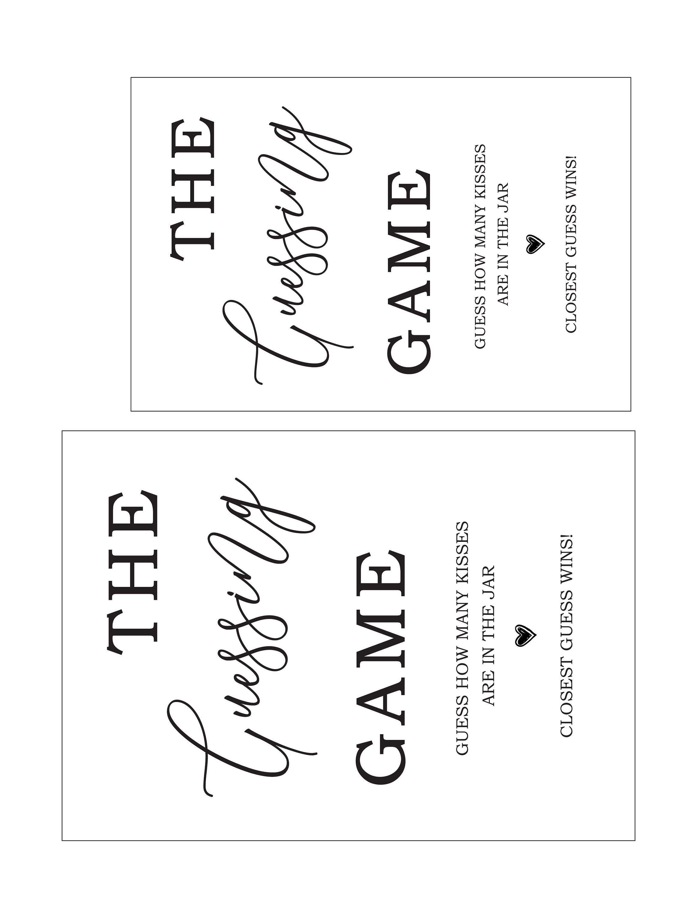 Printable Baby Shower Game / the Guessing Game Sign / Guess Etsy