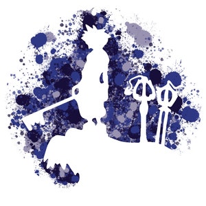 Kingdom Hearts splatter print