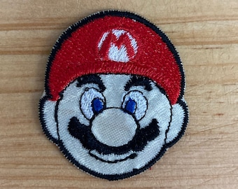 Mario Bros embroidered patch Cartoon applique Iron On craft vintage kids jacket anime Character luigi nintendo Custom Patch Retro Patch DIY