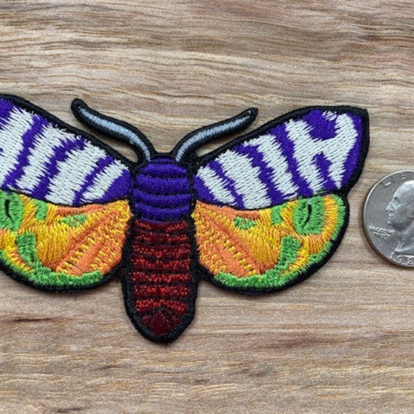 Multicolor Butterfly embroidery patch iron on applique nature Clothing badge fashion DIY craft Jacket  sewing supplies