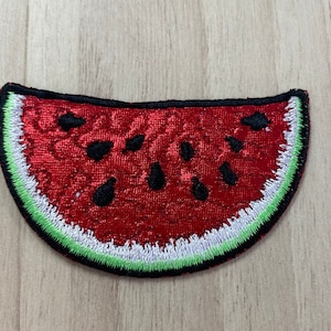 Watermelon Summer embroidered patch, Fruit, vintage, applique, DIY, iron on, Cratf Classic, Crafts, pineapple, Needlecraft Sewing Clothes