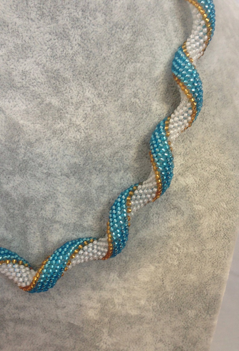 Twisted bead necklace twisted rope of beads twisted rope Etsy