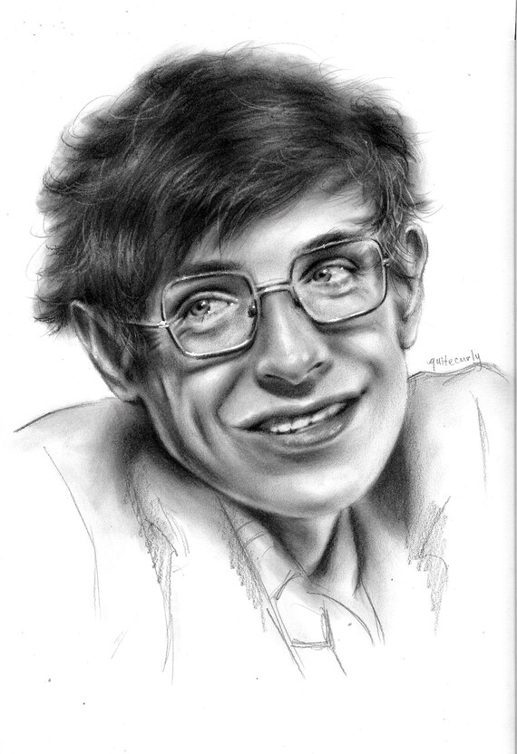 Original Stephen Hawking Drawing Etsy