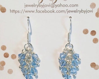 Cluster Earrings, Cluster Jewelry, Swarosvki Crystal Earrings, Swarosvki Crystal Earrings, Cluster Dangles, Crystal Earrings, DangleEarrings