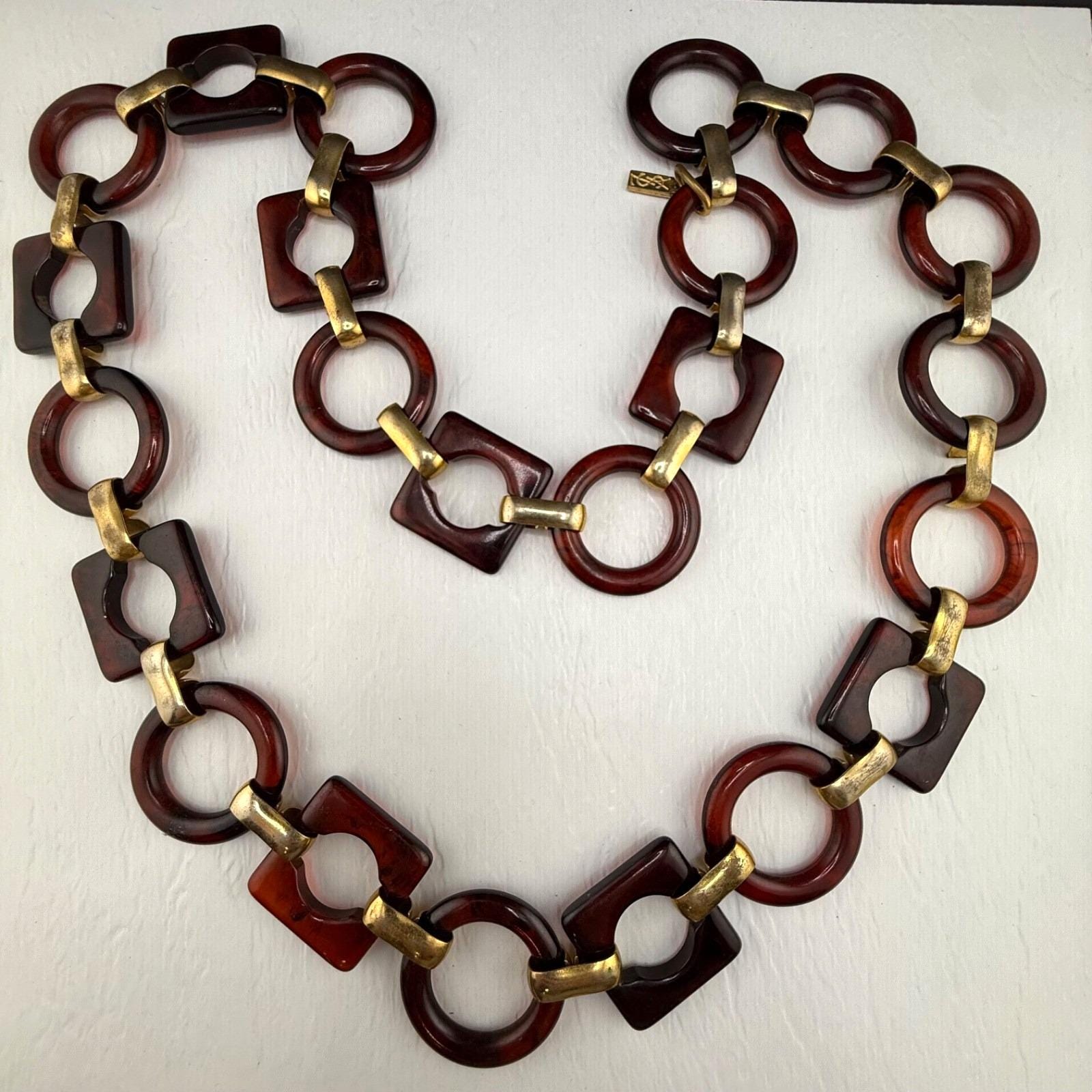 Yves Saint Laurent Gold Necklace - Etsy