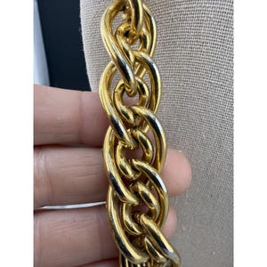 Vintage Napier ketting, goudkleurig, met een grove dubbele schakelketting van 22 inch.