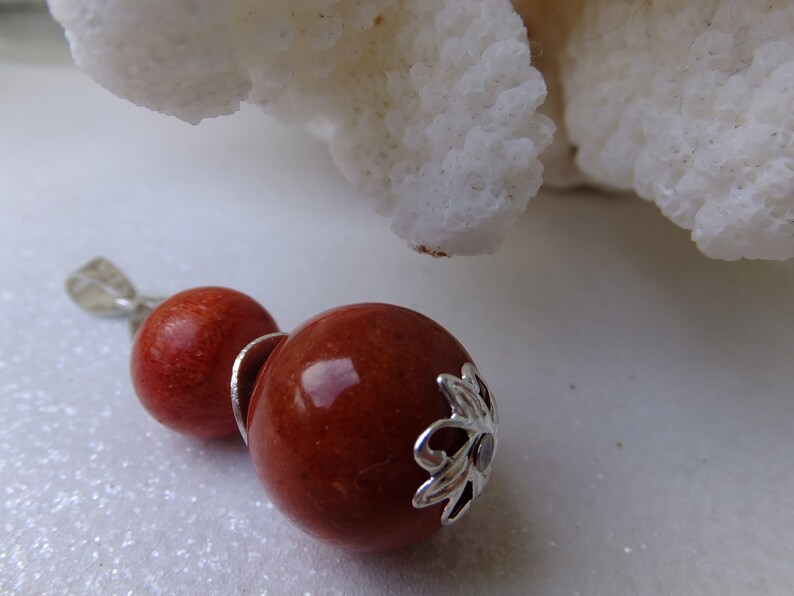 Super thick foam coral pendant with pendant strap,