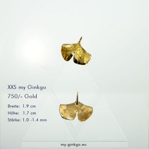 XXS Ginkgo GOLD 750 Mini Pendant Gift 30