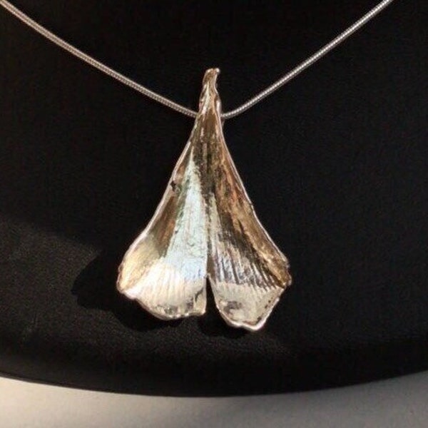 S Genuine Ginkgo Leaf Silver Plated Snake Chain 32