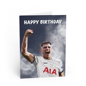 Carte Micky Van de Ven, carte d'anniversaire de Tottenham Hotspur, carte de football, carte d'anniversaire, carte des Spurs